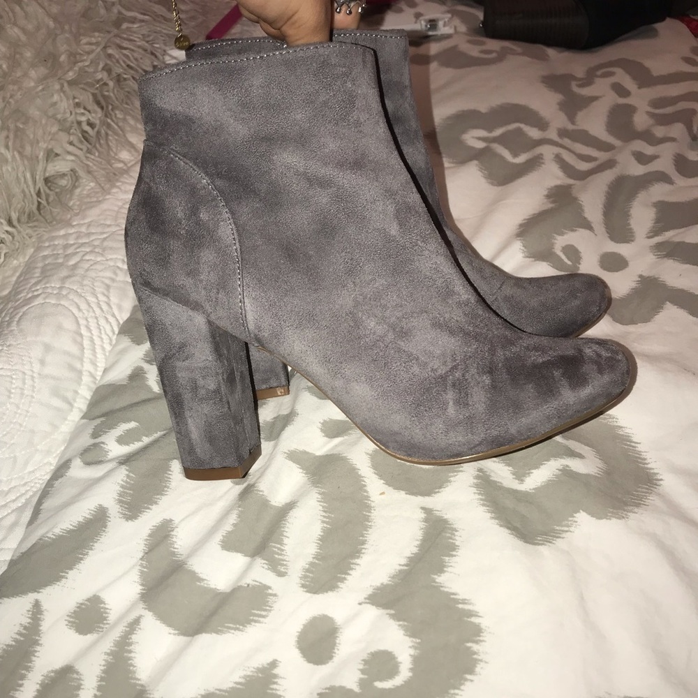 Gray booties